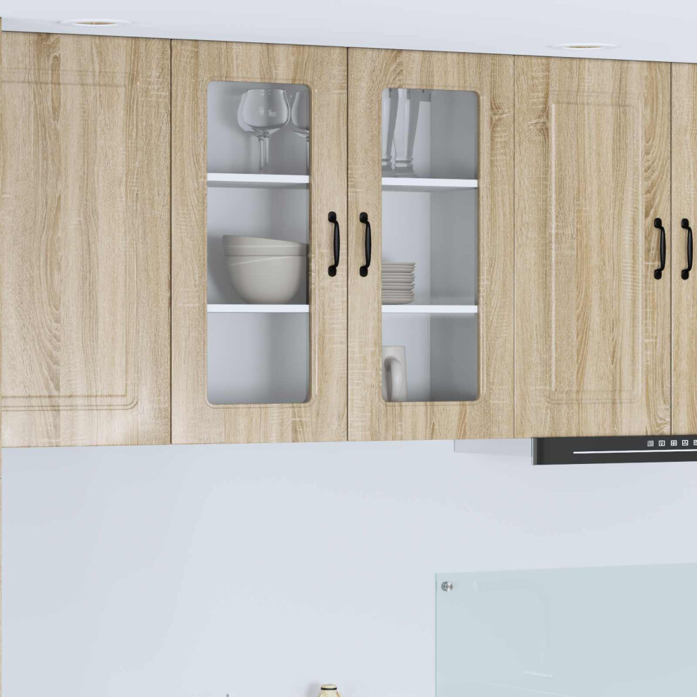 Berkfield Dishwasher Panel With Storage Kalmar Sonoma Oak 80 X 31 X 80 Cm 3237854179355