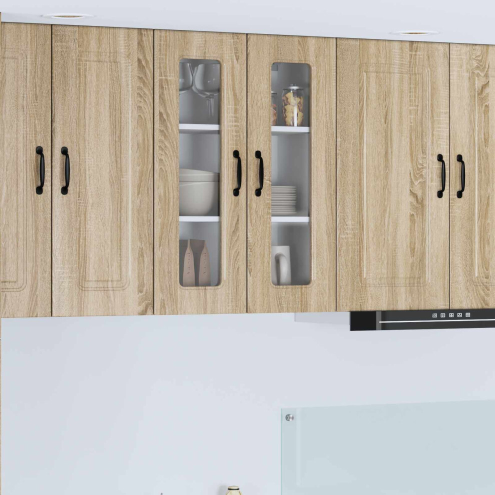 Berkfield Dishwasher Panel With Storage Kalmar Sonoma Oak 60 X 31 X 80 Cm 799565435494