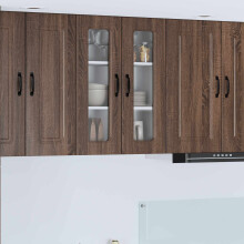 Berkfield Dishwasher Panel with Storage Kalmar Brown Oak 60 x 31 x 80 cm