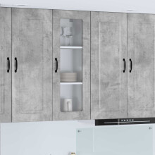 Berkfield Dishwasher Panel Kalmar Concrete Grey 40 x 31 x 100 cm