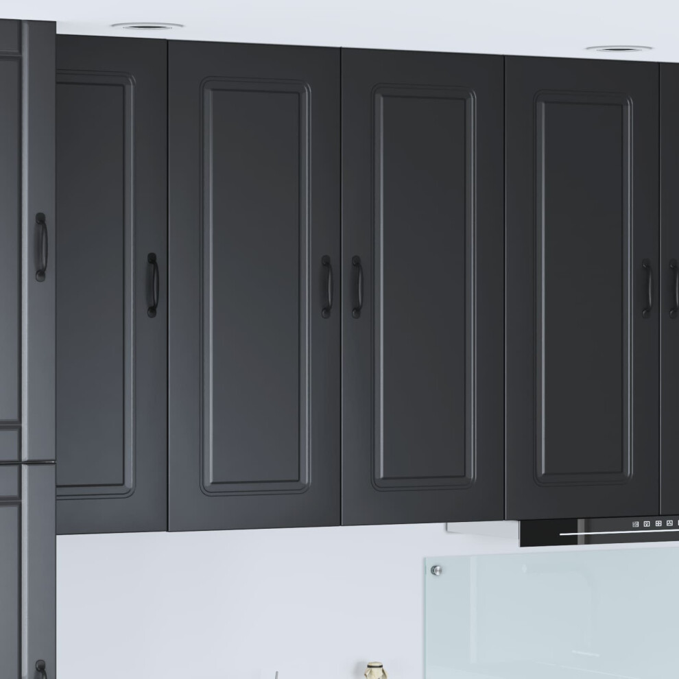 Berkfield Dishwasher Panel Kalmar Black 80 X 31 X 100 Cm Engineered Wood 3759507217868