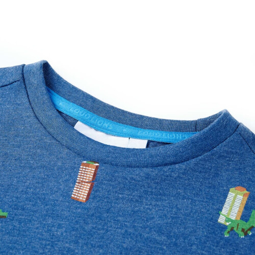 Kids' T-shirt Dark Blue Melange 104 2