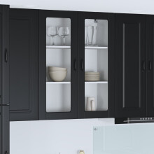 Berkfield Dishwasher Panel Kalmar Black 80 x 31 x 100 cm Engineered Wood