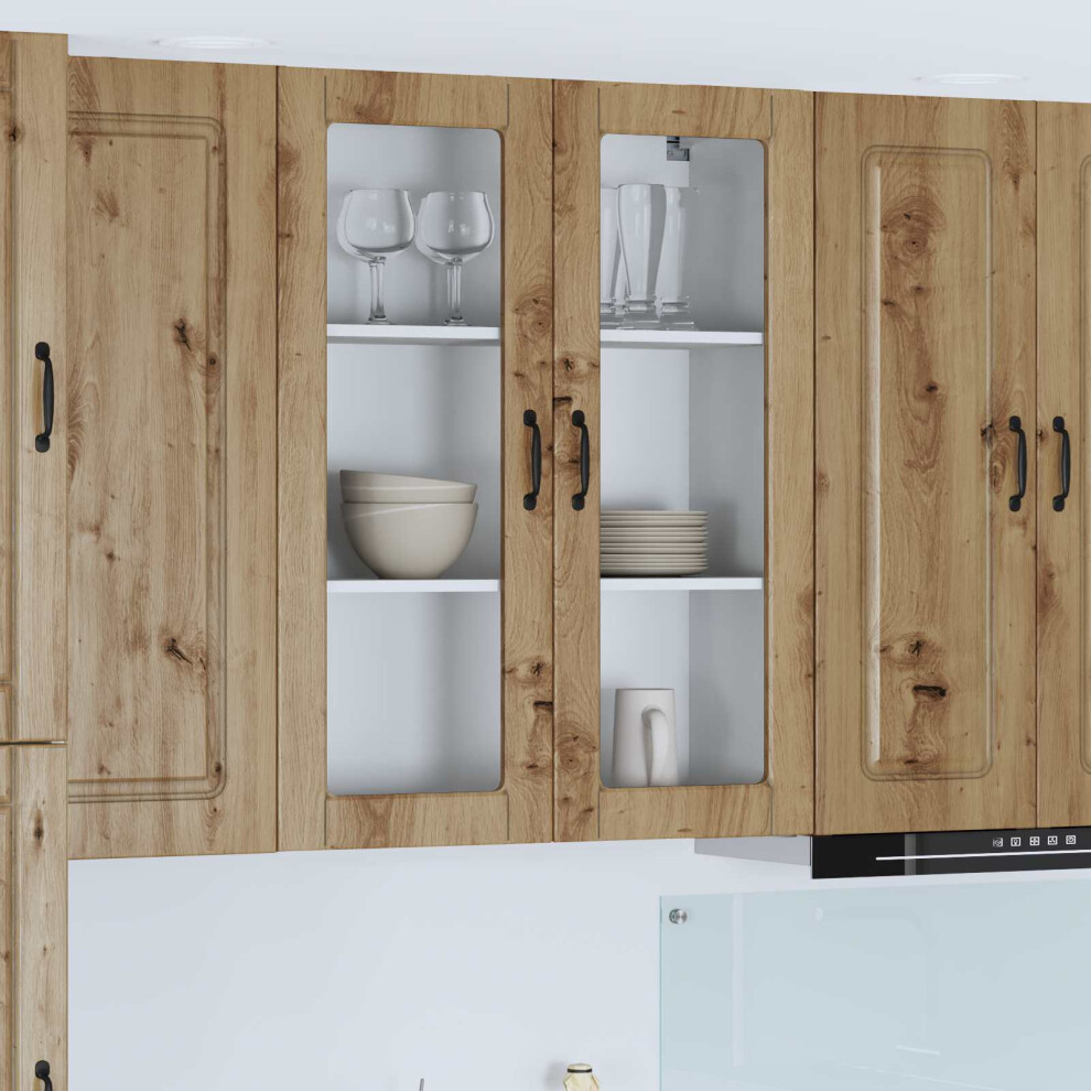 Berkfield Dishwasher Panel Kalmar Artisan Oak 80 X 31 X 100 Cm 7861500842889