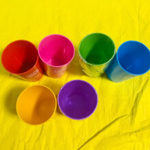 Collectible Cup Set Complete Round One All Colors, Colorful Drinkware Collection for Display