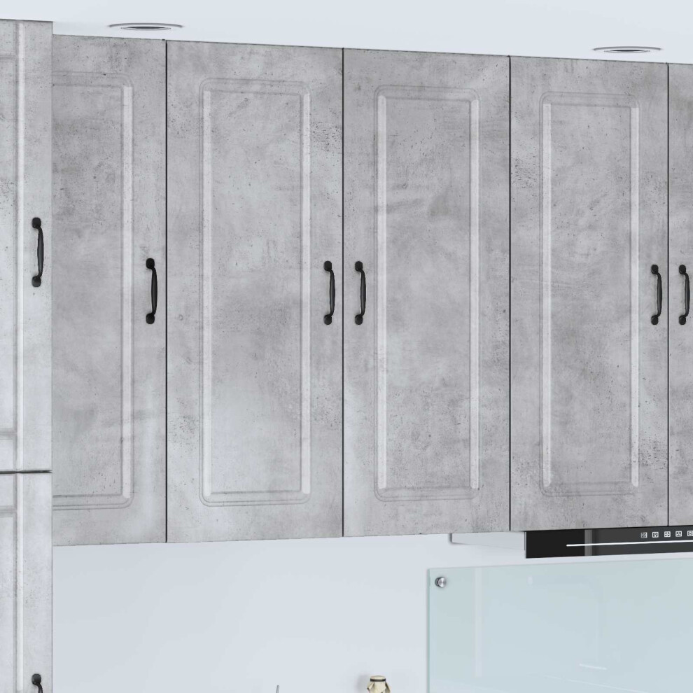 Berkfield Dishwasher Panel Kalmar Concrete Grey 80 X 31 X 100 Cm 3087928131525