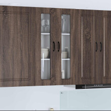 Berkfield Dishwasher Panel with Storage Kalmar Brown Oak 60 x 31 x 100 cm