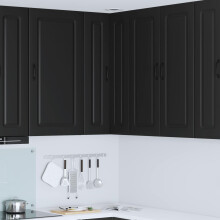 Berkfield Dishwasher Panel Kalmar Black 57 x 57 x 100 cm Engineered Wood