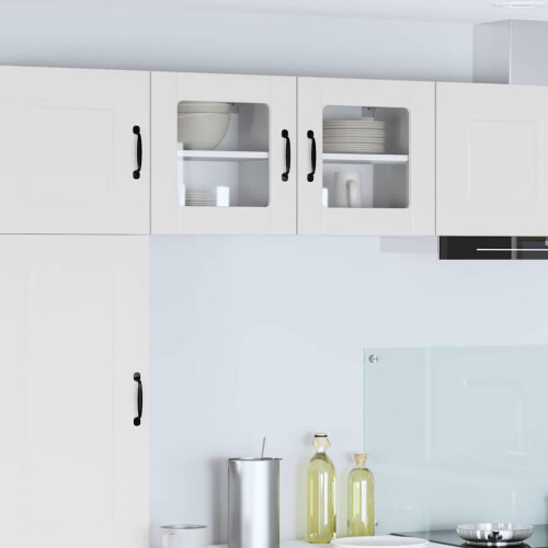 Berkfield Dishwasher Panel Lucca 2 pcs White 40 x 31 x 40 cm