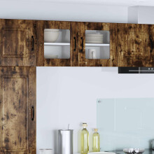 Berkfield Dishwasher Panel Lucca 2 pcs Smoked Oak 40 x 31 x 40 cm