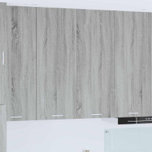Berkfield Hanging Cabinet Grey Sonoma 80 x 31 x 100 cm Engineered Wood