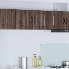 Berkfield Dishwasher Panel Lucca 2 pcs Brown Oak 40 x 31 x 40 cm