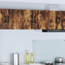 Berkfield Dishwasher Panel Lucca 2 pcs Smoked Oak 30 x 31 x 40 cm