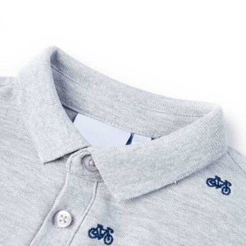 Kids' Polo Shirt† Grey Melange 128 2