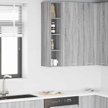 Berkfield Hanging Cabinet Grey Sonoma 20 x 29.5 x 100 cm Engineered Wood