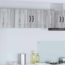 Berkfield Dishwasher Panel Lucca 2 pcs Grey Sonoma 40 x 31 x 40 cm
