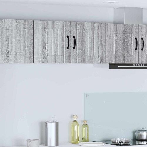 Berkfield Dishwasher Panel Lucca 2 pcs Grey Sonoma 40 x 31 x 40 cm