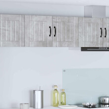 Berkfield Dishwasher Panel Lucca Concrete Grey 80 x 31 x 40 cm
