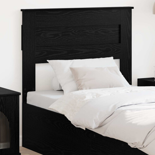 Berkfield Headboard Black Oak Engineered wood