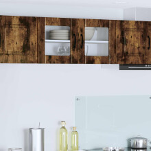 Berkfield Dishwasher Panel Lucca Smoked Oak 80 x 31 x 40 cm