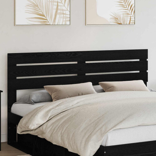 Berkfield Headboard Black Oak Engineered wood