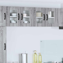 Berkfield Dishwasher Panel Lucca 2 pcs Grey Sonoma 60 x 31 x 40 cm