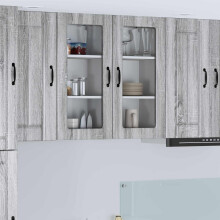 Berkfield Dishwasher Panel Lucca 2 pcs Grey Sonoma 40 x 31 x 80 cm