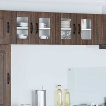 Berkfield Kitchen Wall Cabinets Lucca 2 pcs Brown Oak 60 x 31 x 40 cm