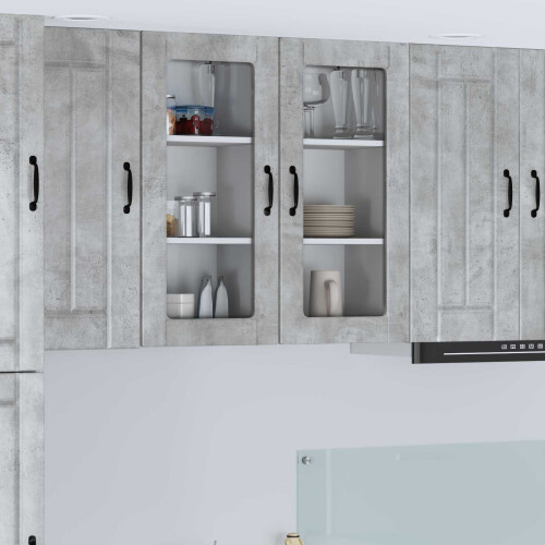 Berkfield Dishwasher Panel Lucca Concrete Grey 40 x 31 x 80 cm