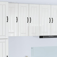 Berkfield Dishwasher Panel Lucca 2 pcs High Gloss White 30 x 31 x 80 cm
