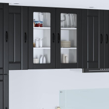 Berkfield Dishwasher Panel Lucca Black 40 x 31 x 80 cm Engineered Wood
