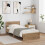 Berkfield Bed Frame Artisan Oak 90 x 200 cm Engineered Wood 1