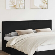 Berkfield Headboard Black Oak Engineered wood