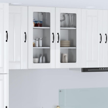Berkfield Dishwasher Panel Lucca 2 pcs High Gloss White 40 x 31 x 80 cm