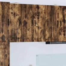 Berkfield Dishwasher Panel Lucca 2 pcs Smoked Oak 30 x 31 x 80 cm