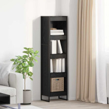 Berkfield Book Cabinet Black Oak 40 x 30 x 155 cm Engineered Wood