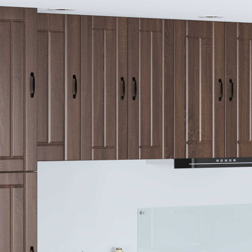 Berkfield Dishwasher Panel Lucca 2 pcs Brown Oak 30 x 31 x 80 cm