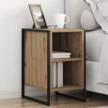 Berkfield Bedside Table Artisian Oak 39.5 x 30 x 50 cm Engineered Wood