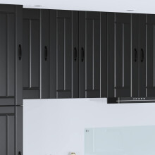 Berkfield Dishwasher Panel Lucca 2 pcs Black 30 x 31 x 80 cm