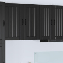 Berkfield Dishwasher Panel Lucca Black 40 x 31 x 80 cm Engineered Wood