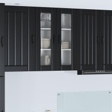 Berkfield Dishwasher Panel Lucca Black 60 x 31 x 80 cm Engineered Wood
