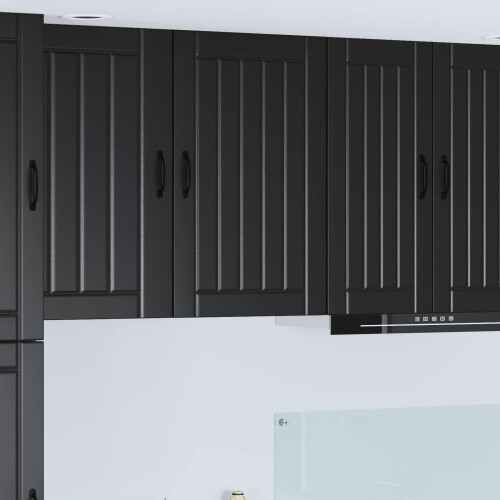 Berkfield Dishwasher Panel Lucca Black 50 x 31 x 80 cm Engineered Wood