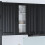 Berkfield Dishwasher Panel Lucca Black 40 x 31 x 100 cm Engineered Wood 1
