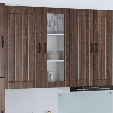 Berkfield Dishwasher Panel Lucca Brown Oak 40 x 31 x 100 cm
