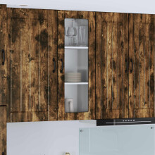 Berkfield Dishwasher Panel Lucca Smoked Oak 40 x 31 x 100 cm