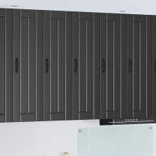 Berkfield Dishwasher Panel Lucca Black 30 x 31 x 100 cm Engineered Wood