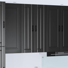 Berkfield Dishwasher Panel Lucca Black 60 x 31 x 100 cm Engineered Wood