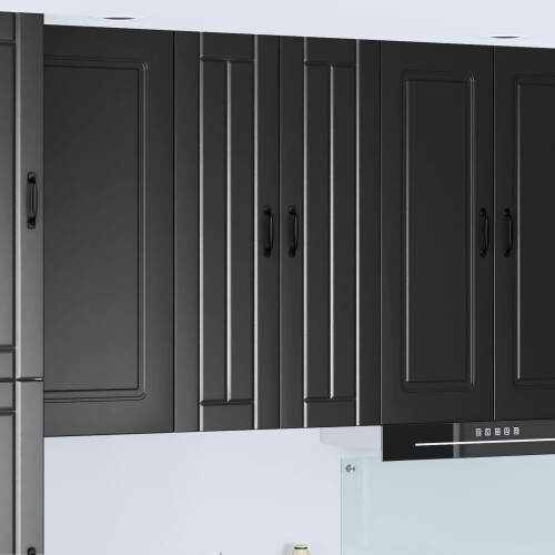 Berkfield Dishwasher Panel Lucca Black 60 x 31 x 100 cm Engineered Wood