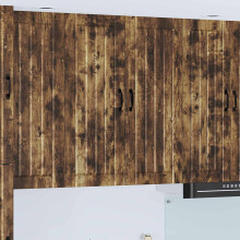 Berkfield Dishwasher Panel Lucca Smoked Oak 80 x 31 x 100 cm