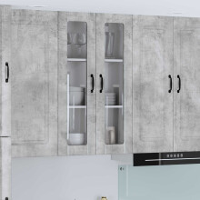 Berkfield Kitchen Wall Cabinet Lucca Concrete Grey 60 x 31 x 100 cm